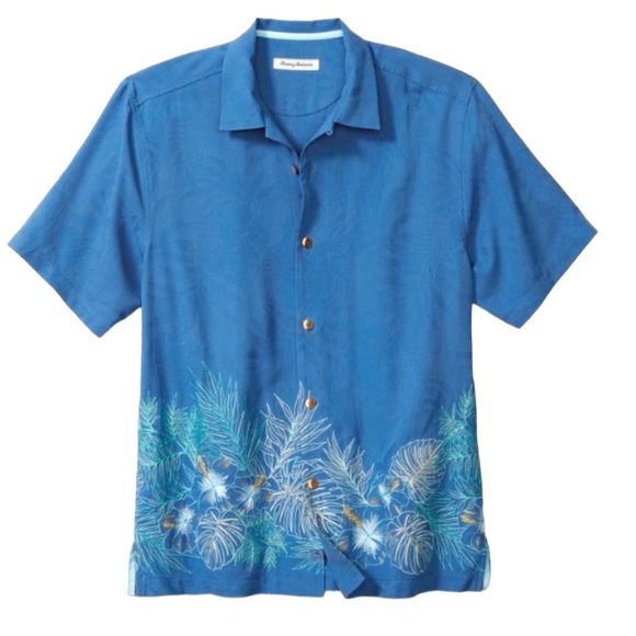 Tommy Bahama Garden Bay Blooms Silk Camp Shirt, Mens Medium, NWT - Picture 1 of 2